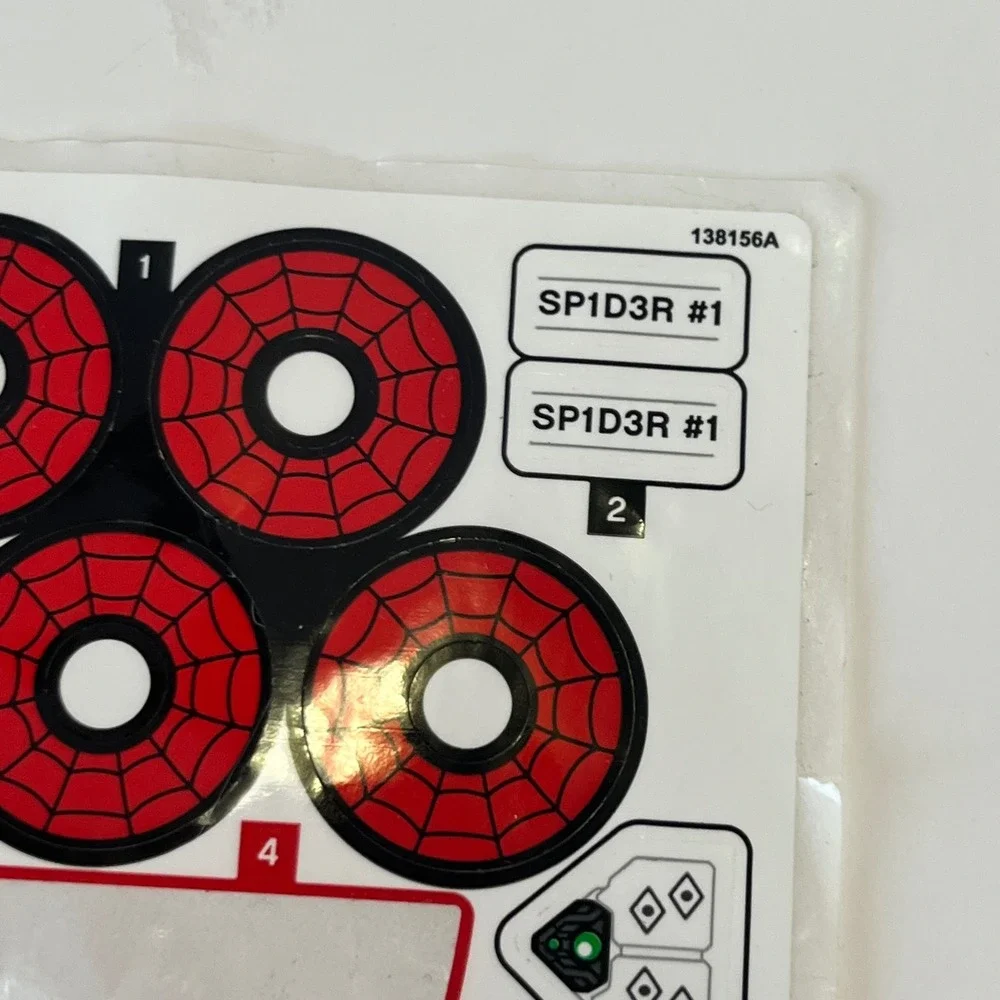 LEGO‎ Spider-Man Sticker Sheet 74527 Marvel Super Heroes 2021 Red Blue MISSING 3